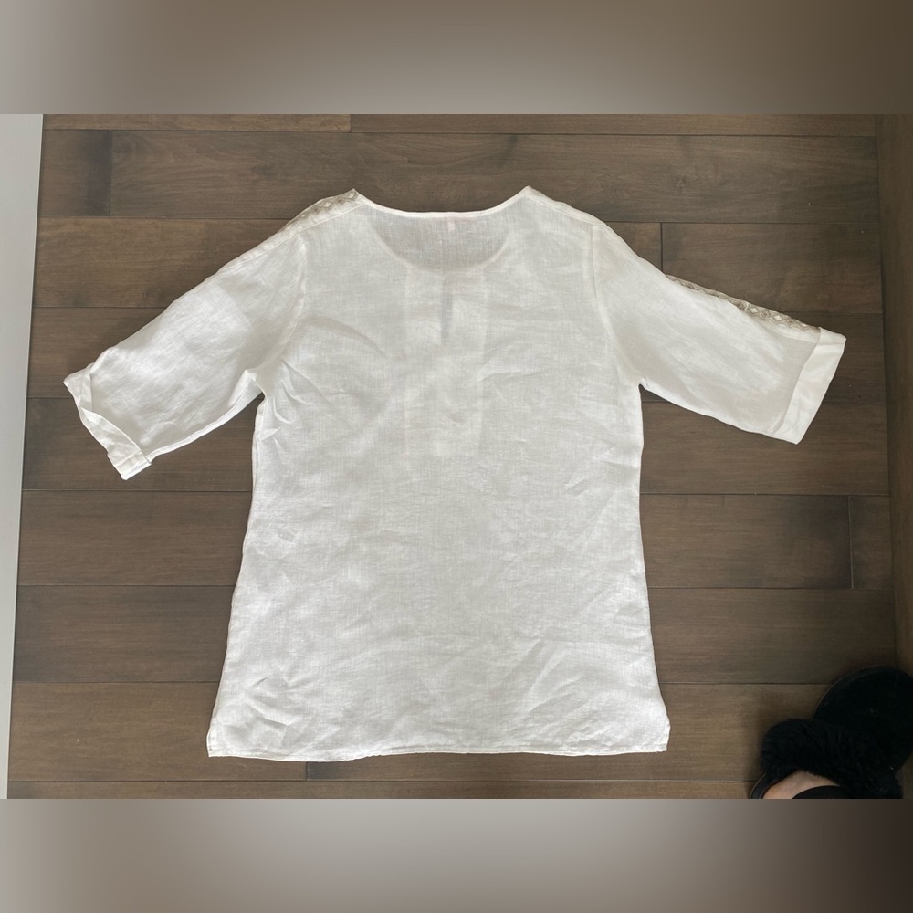 LA FEE Maraboute linen top/ tunic, size 42 ⭐️ Host Pick ⭐️ - Picture 8 of 8